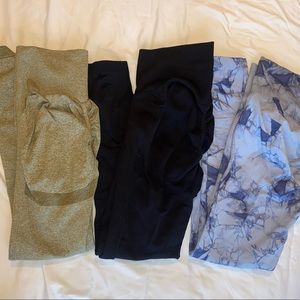 Scrunch butt lifting leggings (3 pack: 2 medium, 1 small similar fit)